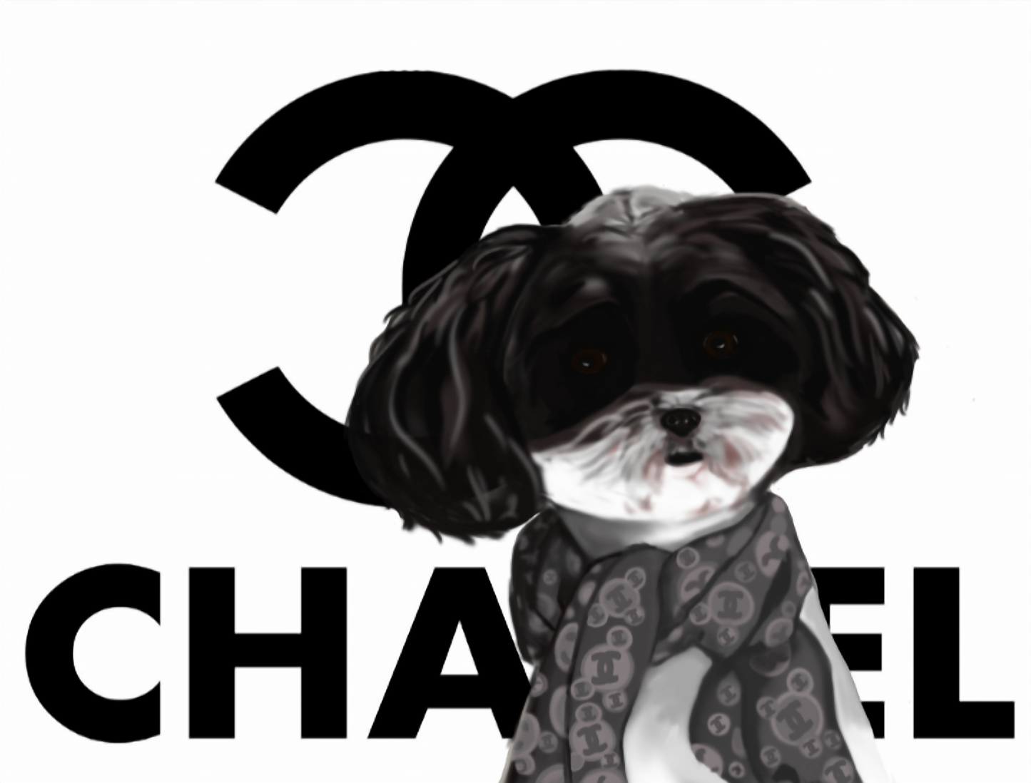 Whimsical Custom Pet Portrait