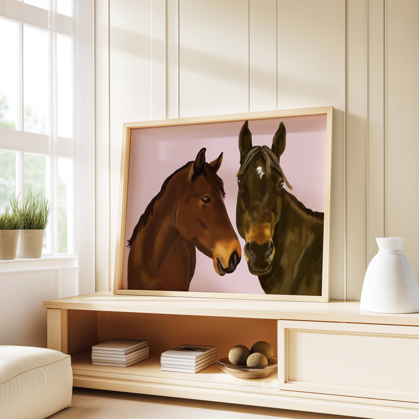 Equine Portraits 2 Horse Headshot With Basic Background