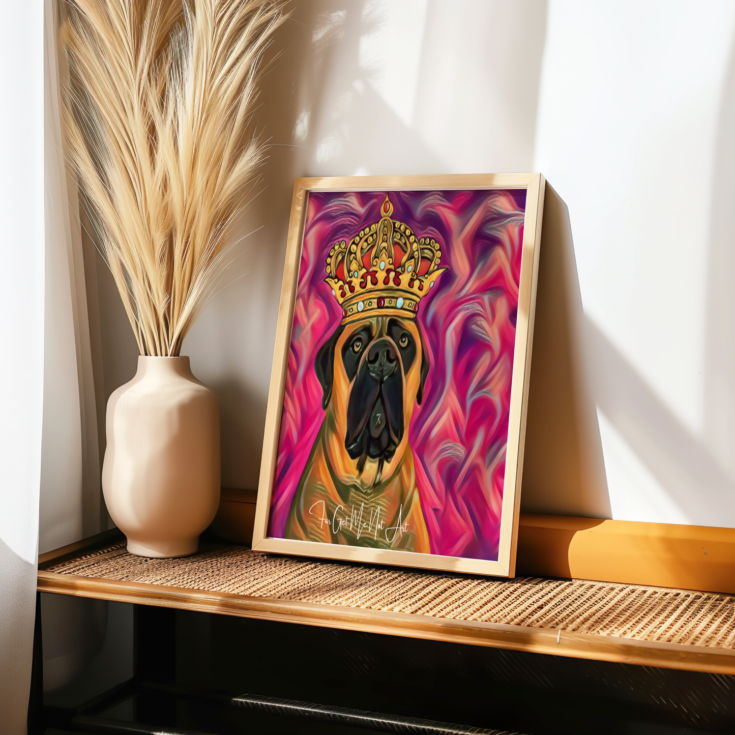 Royalty Pets Custom Pet Portrait 2 Pet Headshot With Crown